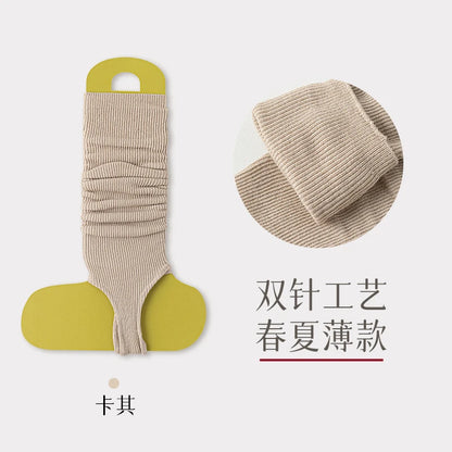 Spring & Summer Thin Knitted Leg Warmers – Trendy Comfortable Calf Socks & Foot Warmers, Red Stockings