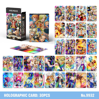 One Piece Anime Holographic Collectible Cards – Luffy, Usopp, Sogeking & Portgas D. Ace Commemorative Trading Cards