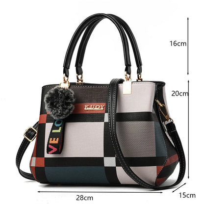 PU Leather Casual Crossbody Bag for Women - Luxury Designer Tote Handbag, Large Capacity Travel Shoulder Sac