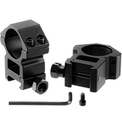 Hunting Rifle Scope Mount Ring – 25.4mm/30mm Tactical Scope & Flashlight Holder for 11mm/20mm Picatinny Rail