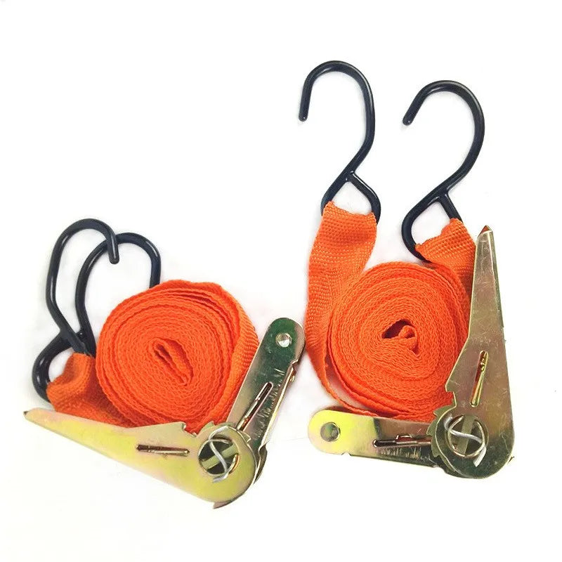 2.5M/4.5M Ratchet Tie Down Belt - Truck Lashing Car Cargo Strap | Tension Rope for Motorcycle, Bike Transport & Luggage Tow | Multi-Use Clothesline