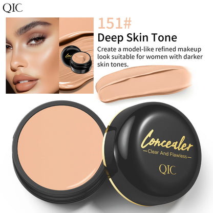 Waterproof Full-Coverage Concealer — Natural Finish Foundation for Tattoos, Scars, All Skin Tones & Types