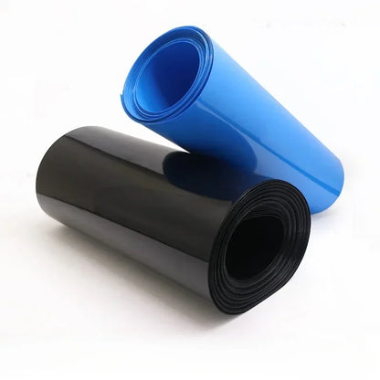 1M/2M/5M 18650 Battery PVC Heat Shrink Tube – 130–500mm Insulated Film Wrap Cable Sleeve for Lithium Battery Packs