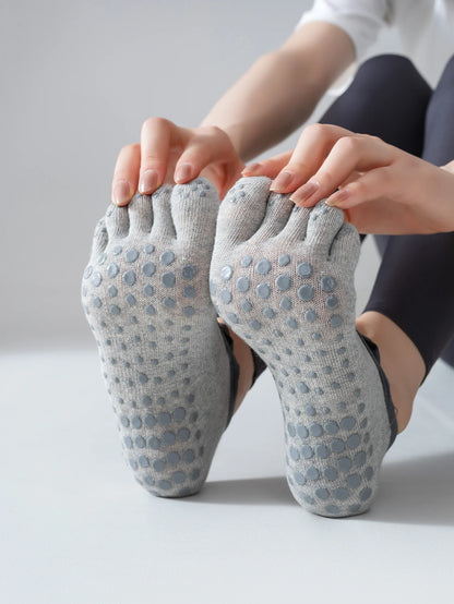 Women’s Five-Toe Grip Socks - Non-Slip Yoga, Pilates & Fitness Socks