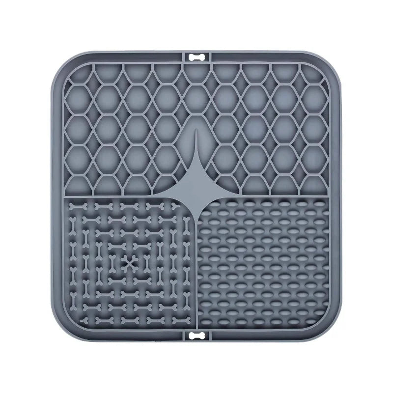 Pet Lick Silicone Mat for Dogs – Slow Feeder Plate, Dog Training Food Sucker, Bathing Distraction & Feeding Supplies