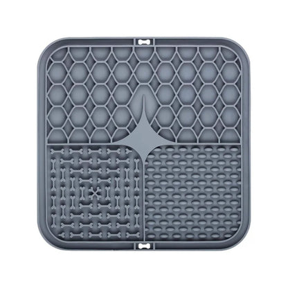 Pet Lick Silicone Mat for Dogs – Slow Feeder Plate, Dog Training Food Sucker, Bathing Distraction & Feeding Supplies