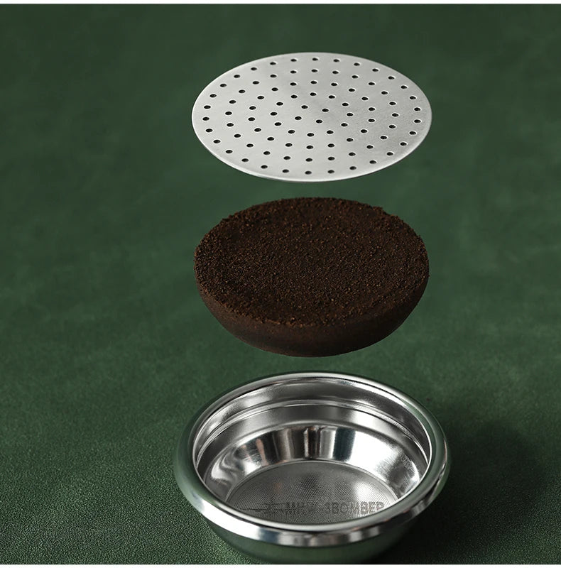 MHW-3BOMBER Espresso Puck Screen – 51/53/58.5mm Reusable Stainless Steel Coffee Filter, 0.8/0.2mm Thickness Coffee Tool