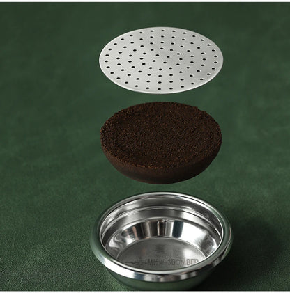 MHW-3BOMBER Espresso Puck Screen – 51/53/58.5mm Reusable Stainless Steel Coffee Filter, 0.8/0.2mm Thickness Coffee Tool