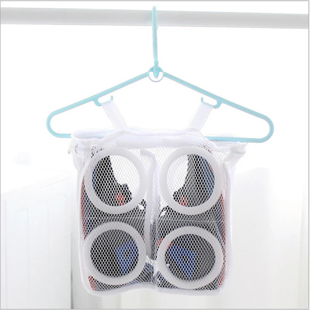Portable Mesh Shoe Laundry Bag – Washing Machine Safe, Anti-Deformation Shoe Storage & Clothes Organizer