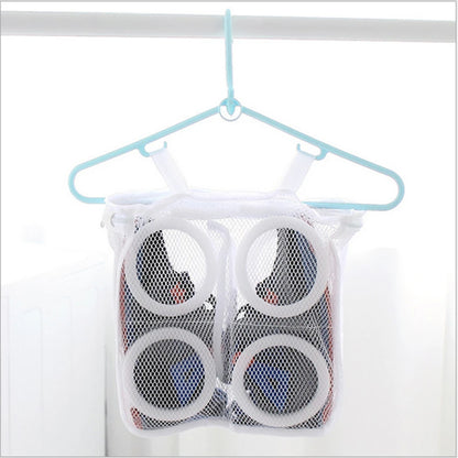 Portable Mesh Shoe Laundry Bag – Washing Machine Safe, Anti-Deformation Shoe Storage & Clothes Organizer