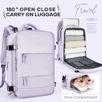 Women's Travel Backpack | TSA Laptop Carry-On | Flight Approved | College Nurse Bag Casual Daypack