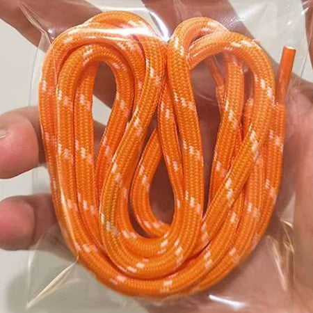 4PCS Vintage DE Leather Shoelaces Set – Round & Flat DIY Sports Casual Shoe Laces Combination