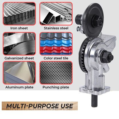 Electric Drill Plate Cutter: Double-Headed High-Speed Rotor Blade for Free Cutting Sheet Metal - Sharp Cutting Tool