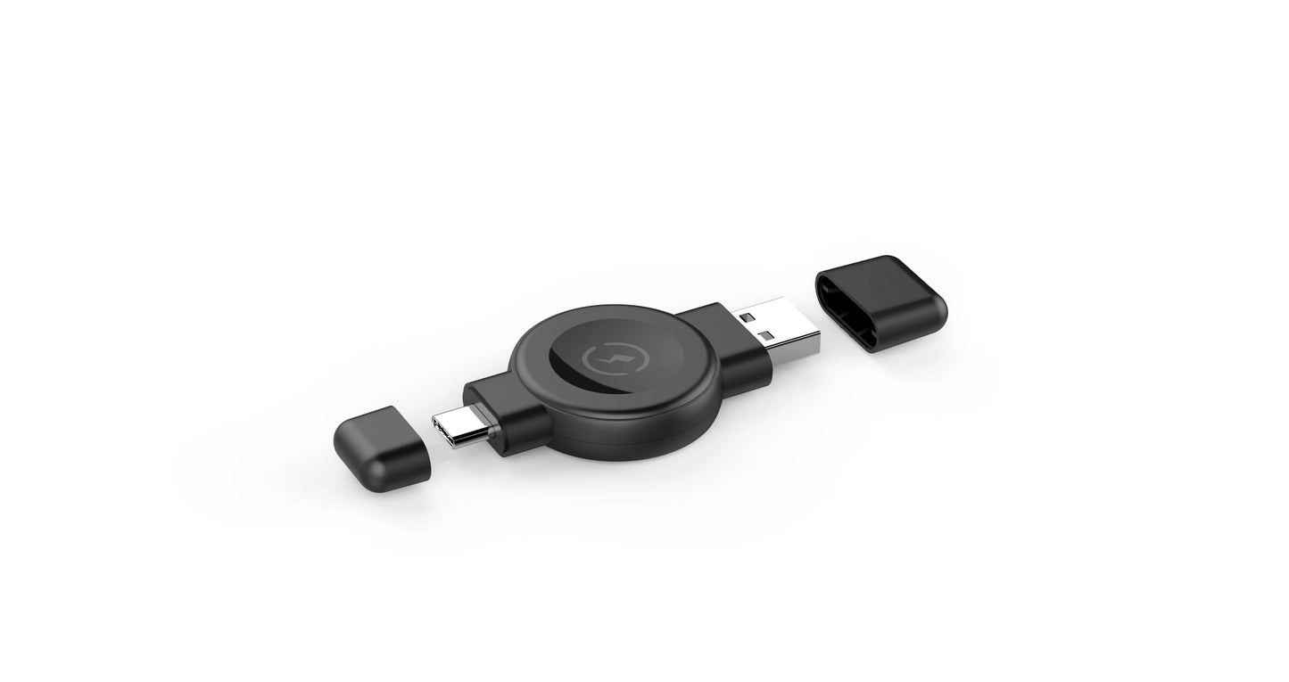 2-in-1 Magnetic Wireless Watch Charger – Fast Charging Dock for Apple Watch 9–3 & Samsung Galaxy Watch 6/5/4/3/Active Series Stand Accessory