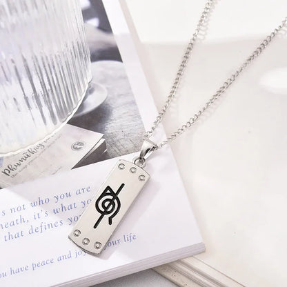Anime Naruto Necklace Metal Alloy Pendant – Kakashi Kunai & Uzumaki Shuriken Cosplay Accessories & Collectible Toy