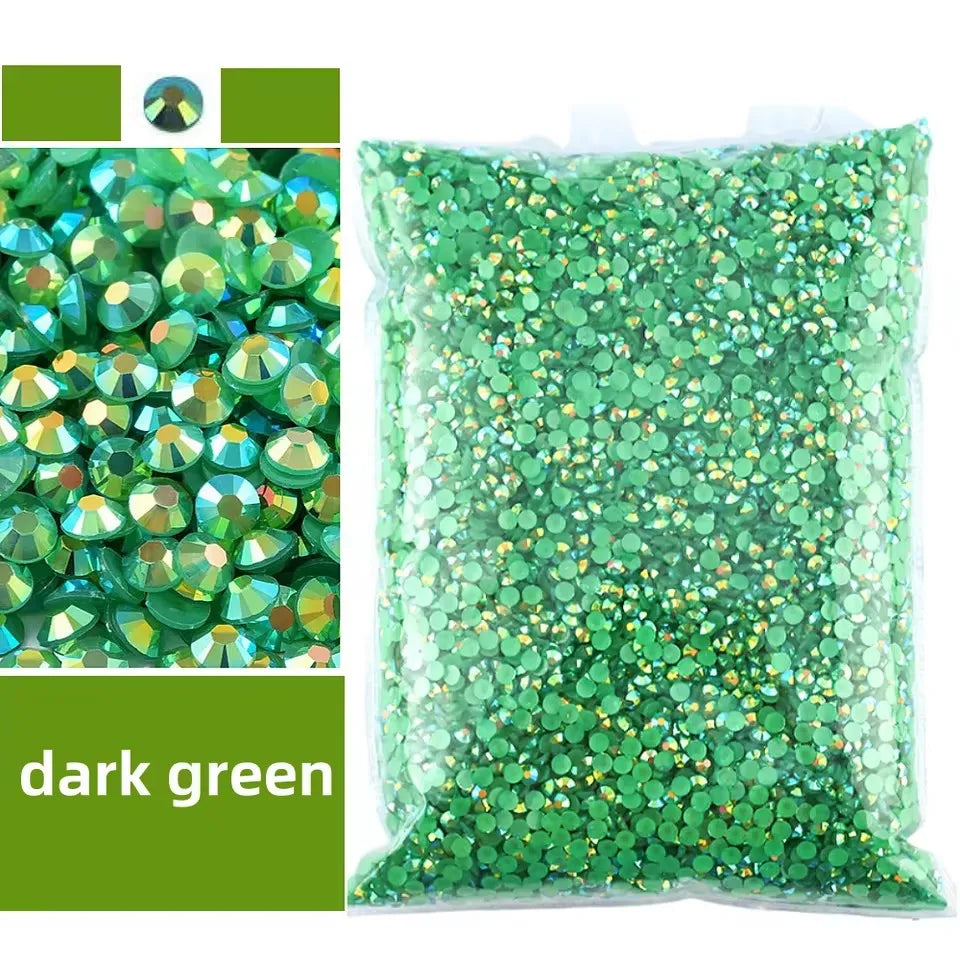 Jelly AB Resin Rhinestones 2-6mm — Non-Hotfix Flat Back Plastic Crystals & Strass Glitters, Large Pack