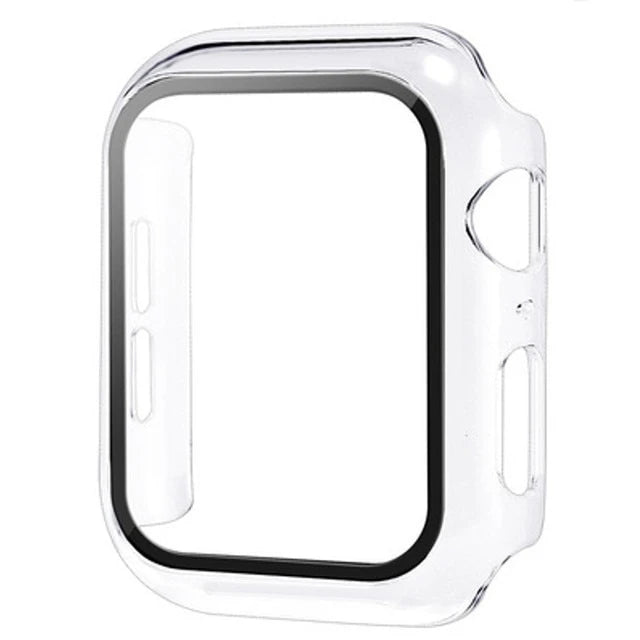 Apple Watch Glass Case Cover - Full Screen Protector for Series 9, 8, 7, 6, SE & iWatch 38mm-45mm