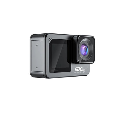 F6W Action Camera — 5K/4K60FPS, 48MP, 2.2" Touch LCD, EIS, Dual Screen, Wi-Fi, 170° Waterproof 30M, 8X Zoom Sports Camera with Wireless Mic