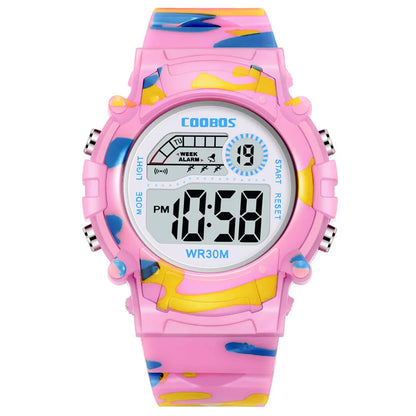 Kids Sport Digital Watch - Waterproof LED Electronic Watch with Luminous Display & Week Function