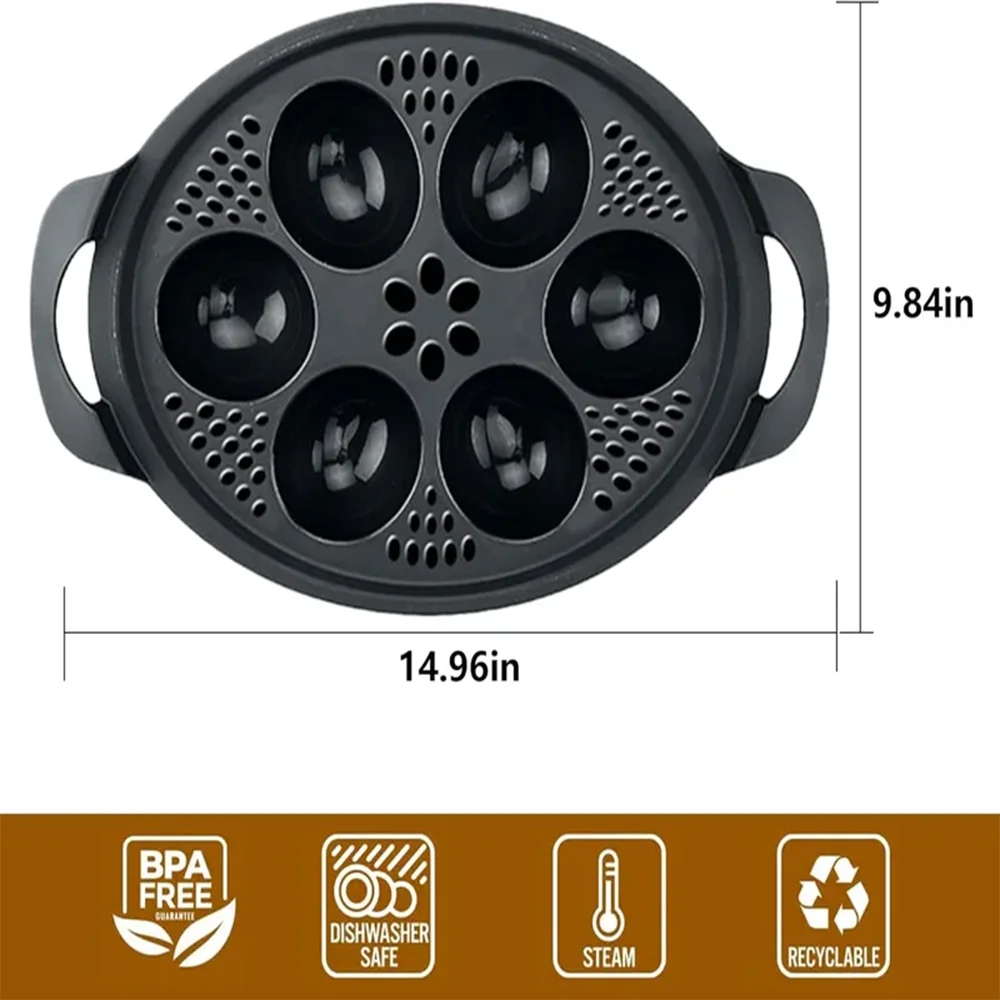 6 in 1 Egg Boiler for Thermomix TM5, TM6, TM31 - Multi-Use Egg Cooker, Poacher, and Steamer Mold for Kitchen Baking and Cooking