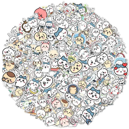 100pcs Chiikawa Cartoon Stickers - Cute Waterproof Vinyl Decals for Scrapbooks, Water Bottles, Phone Cases, and Gifts