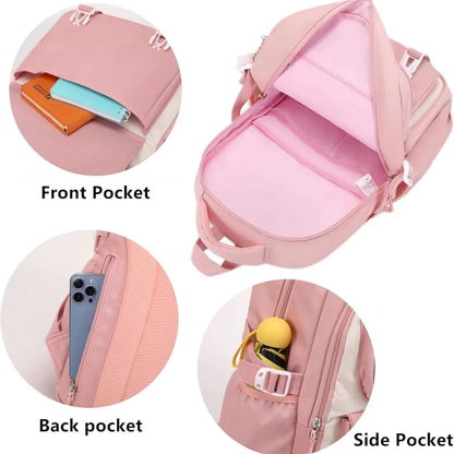 Girls’ School Backpack Set – Kawaii Water-Resistant Bookbags for Elementary Kids, Primary School Bag