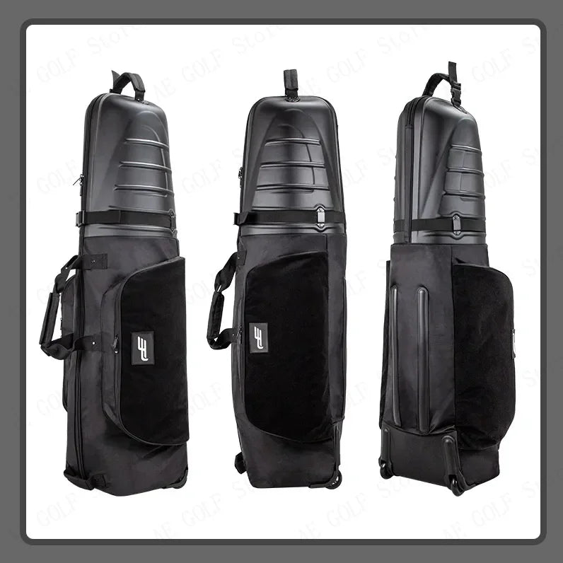 PlayEagle Hard Top Golf Travel Bag with Wheels — Foldable Hardcase with Support Rod, Portable Golf Bag 2024 HKB001