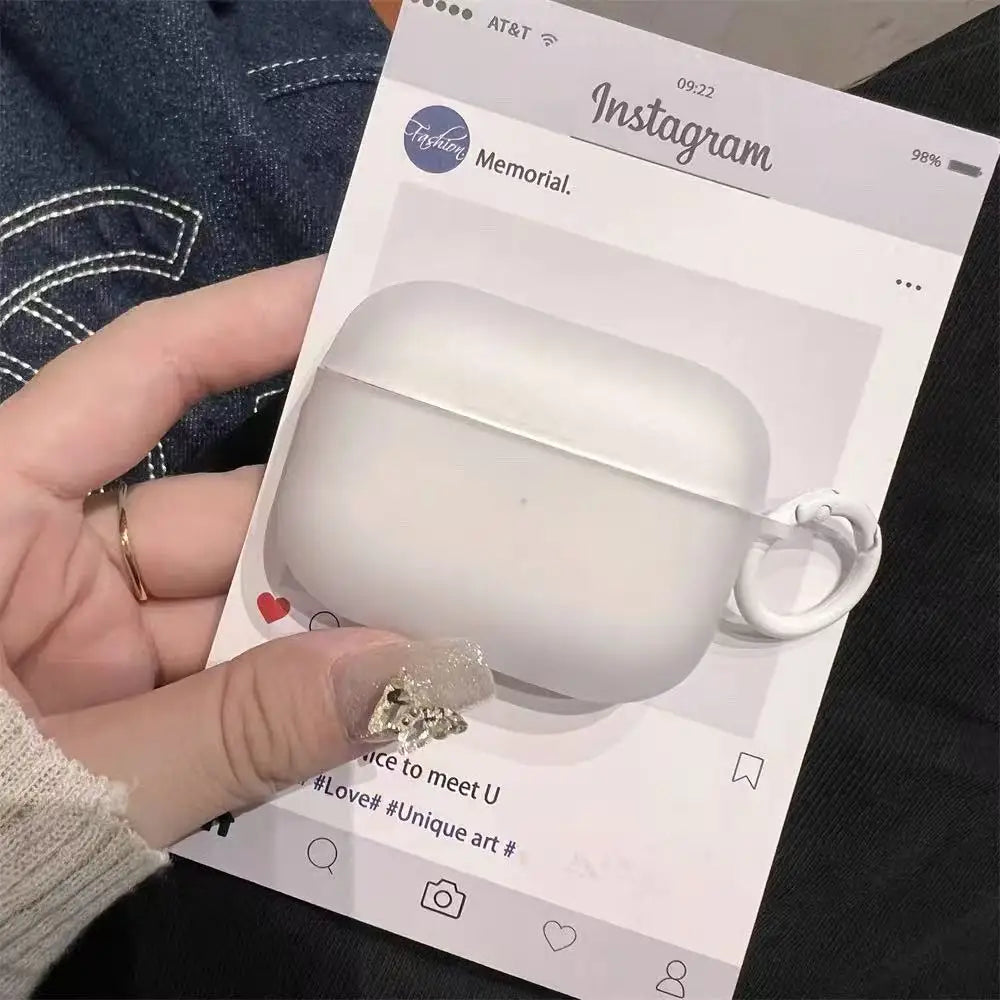 Matte Transparent White AirPods Case - Shockproof TPU Protective Cover for AirPods Pro 2/3 and AirPods 1/2/3/4
