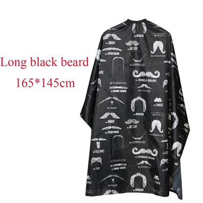 Retro Hairdressing Cape – Waterproof Patterned Salon Barber Gown, Professional Hair Stylist Cutting Apron