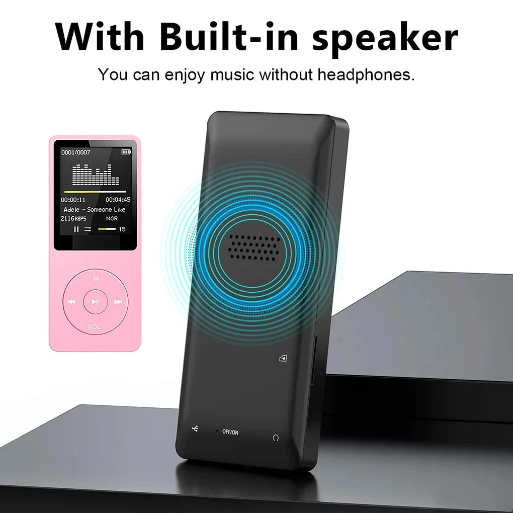 Portable Bluetooth MP3 Music Player - Lossless Audio FM Radio Sports Walkman Recorder