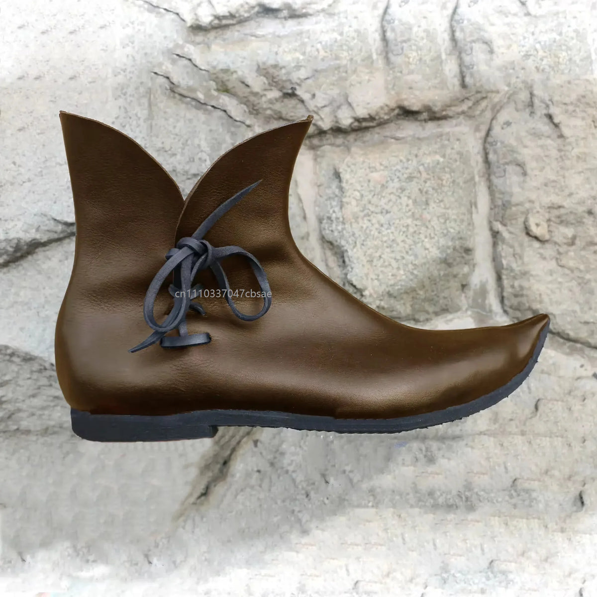 Vintage Medieval Pointed PU Leather Boots - Renaissance Knight Hunter Prince Pirate Cosplay Shoes