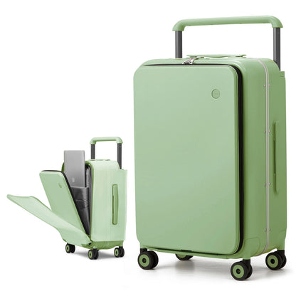 Mixi 20" Wide Handle Carry-On Suitcase – Men & Women Travel Trolley Luggage with PC Aluminum Frame M9275