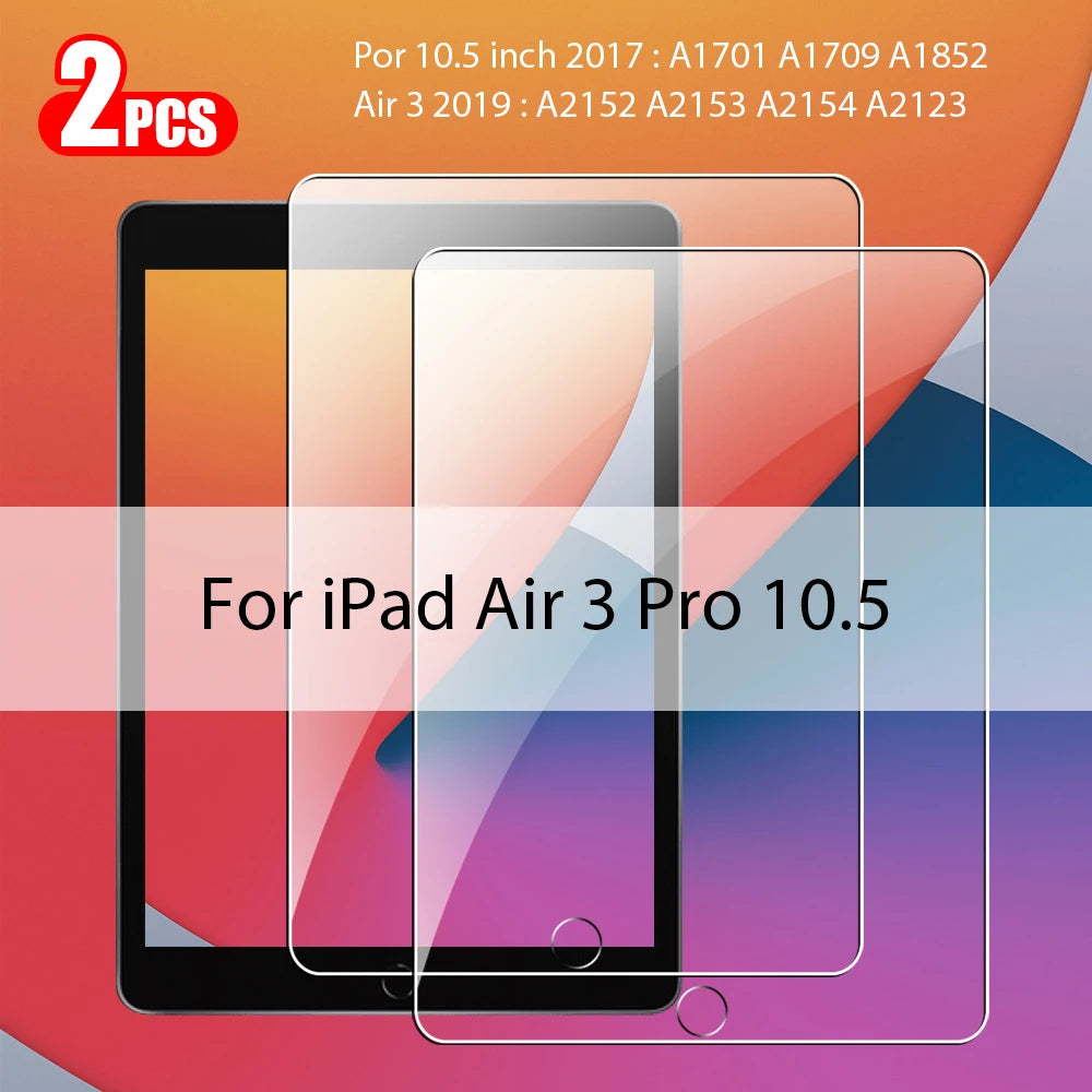 2Pcs Tempered Glass Screen Protector for iPad Pro, Air, Mini & 10th Gen – Compatible with iPad M4, M3, M2, A16 Accessories