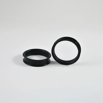 Pair of Supersize Black Silicone Double Flared Ear Tunnel Plugs — Flesh Gauge Expander Stretchers for Piercing