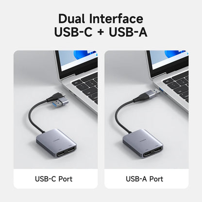 Hagibis USB-A/C to HDMI Adapter MST Dual Monitor Converter – Triple Display Dock for M1/M2/M3 MacBook & Windows Laptop Support
