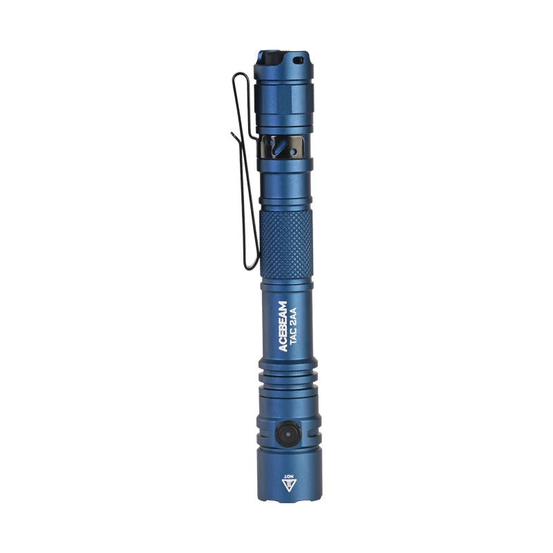 ACEBEAM TAC 2AA LED Flashlight — 1600 Lumen Portable EDC Torch, 181m Beam, USB-C Rechargeable with Dual Buttons