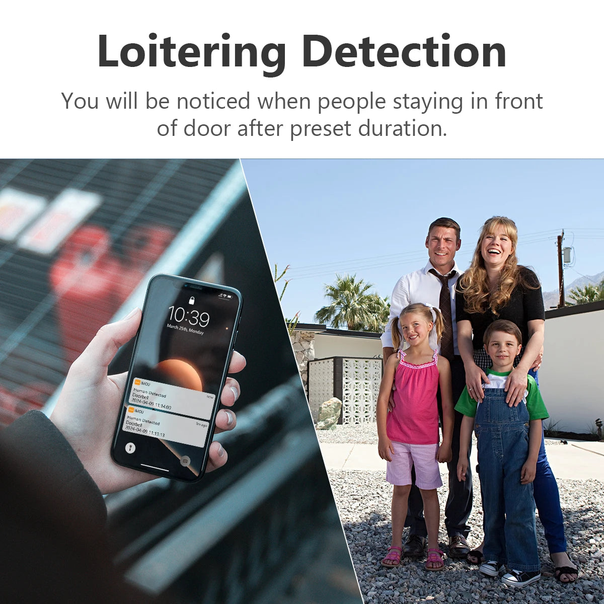 IMOU Video Doorbell 2S – 5000mAh Rechargeable Battery, 30° Pan Lens, Human Detection, Two-Way Talk, Waterproof, 100% Wire-Free with Chime