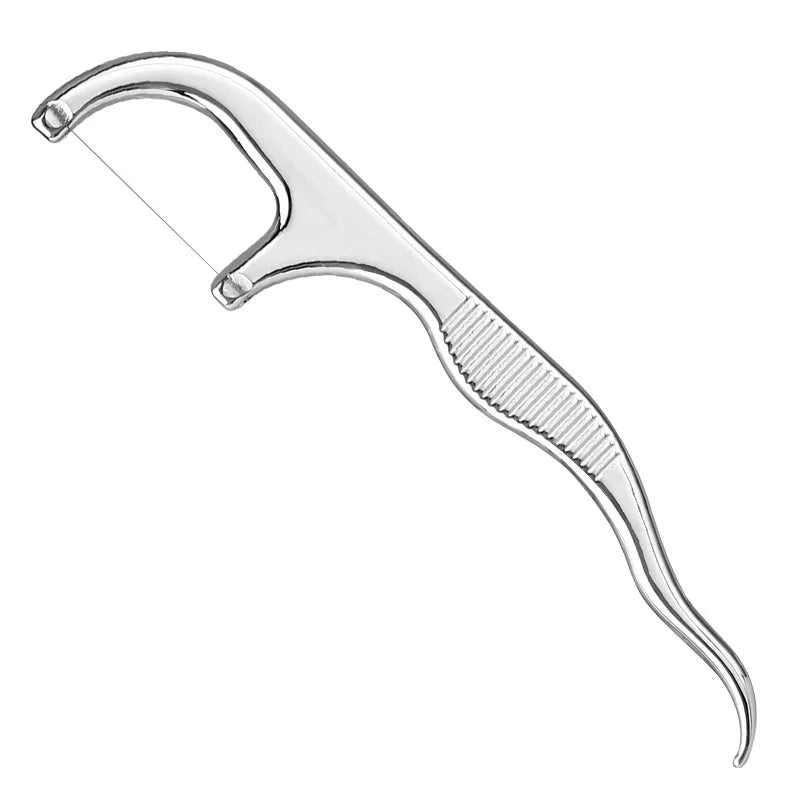 Stainless Steel Reusable Toothpick & Floss Set – Portable Teeth Cleaning Oral Care Kit