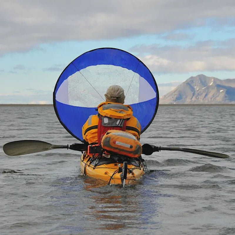 Foldable Surfling Kayak Wind Sail – SUP Paddle Board Sailing Canoe with Clear Window for Rowing Boat