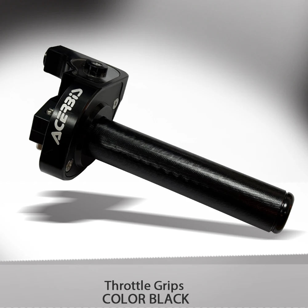 7/8" Quick Action Throttle Grip with Cable — Twist Gas Throttle Set for 50cc–150cc Motorcycle, Moped, Scooter, Bike (M10*1.5)