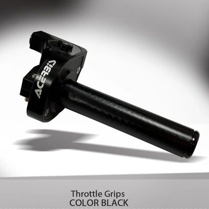 7/8" Quick Action Throttle Grip with Cable — Twist Gas Throttle Set for 50cc–150cc Motorcycle, Moped, Scooter, Bike (M10*1.5)