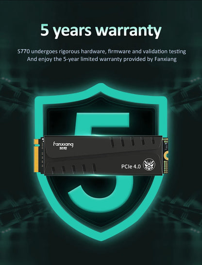 Fanxiang S660/S770/S880 NVMe M.2 PCIe 4.0x4 SSD – 1TB, 2TB, 4TB Internal Solid State Drive for PS5 & Desktop