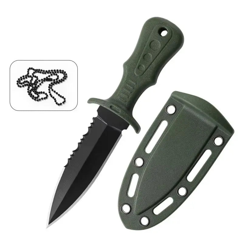 New Outdoor Camping Stainless Steel Knife – EDC High Hardness, Sharp Fruit Knife for Wilderness Survival & Self-Defense