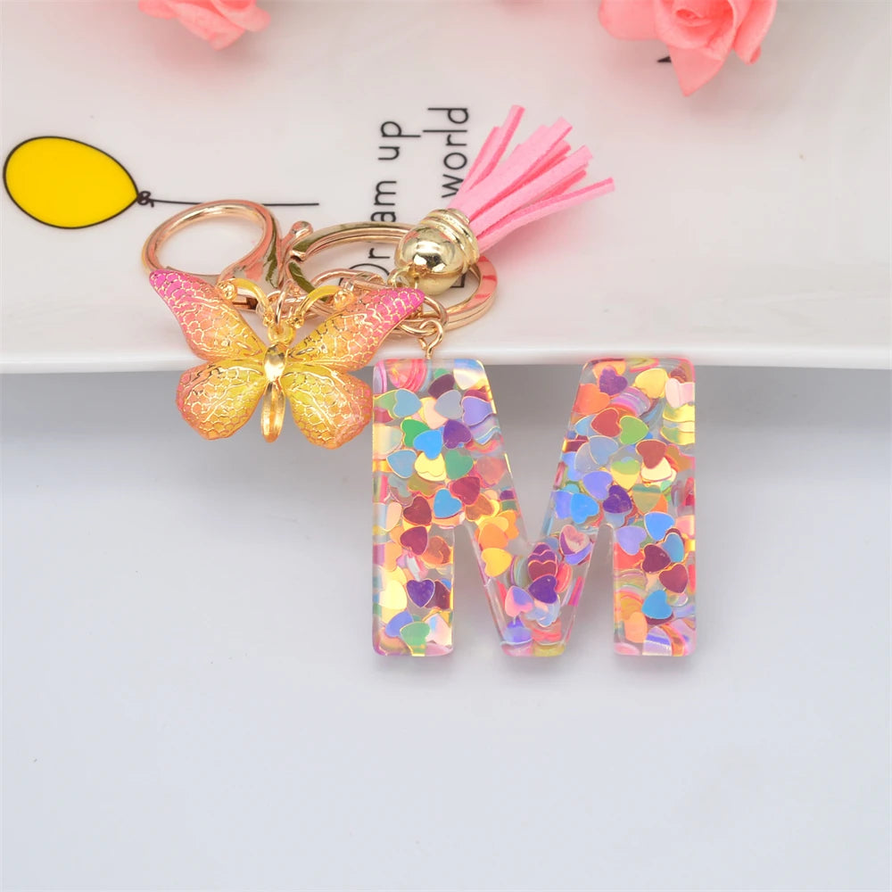 A-Z Letter Metal Keychain - Personalized Initial Car Key Ring & Name Gift
