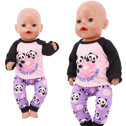 18-Inch Doll Nightdress Outfit — Purple Series Clothes for American & 43CM Baby Dolls, Our Generation Doll Gift