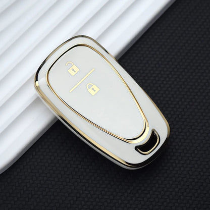 TPU Car Key Case Cover – Compatible with Chevrolet Malibu, Blazer, Traverse, Seeker, Onix, Equinox, Volt, Bolt, Trax, Orlando, Cruze, Spark, Sonic, Camaro