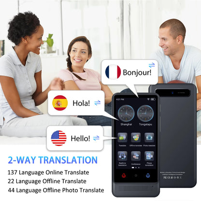 Intelligent Offline Translator – 137 Languages, AI ChatGPT Translation Device for Polish, Ukrainian, Turkish, Russian & More