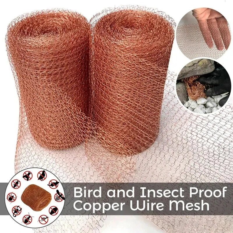 Copper Wire Mesh Signal Shielding Net: Protects Against Pests & Rodents, Decorative Garden Netting - Available in Various Lengths