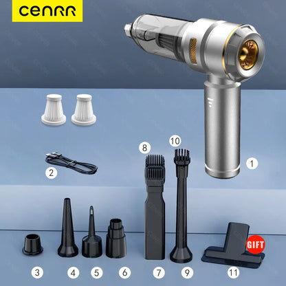 CENRR 998000PA Wireless Car Vacuum Cleaner – Powerful Portable Handheld Auto Cleaning Tool & Car Accessory