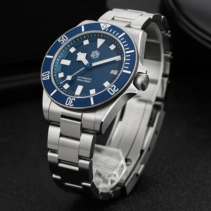 San Martin SN0121T Titanium Diving Watch – NH35 Automatic Movement, Grade 2 Titanium, 120-Click Bezel, 300M Waterproof Wristwatch